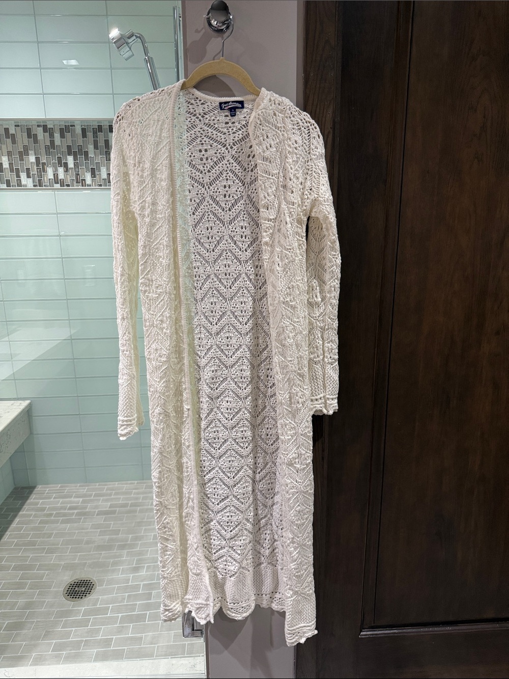 Freshman Open Knit Cardigan - Cream